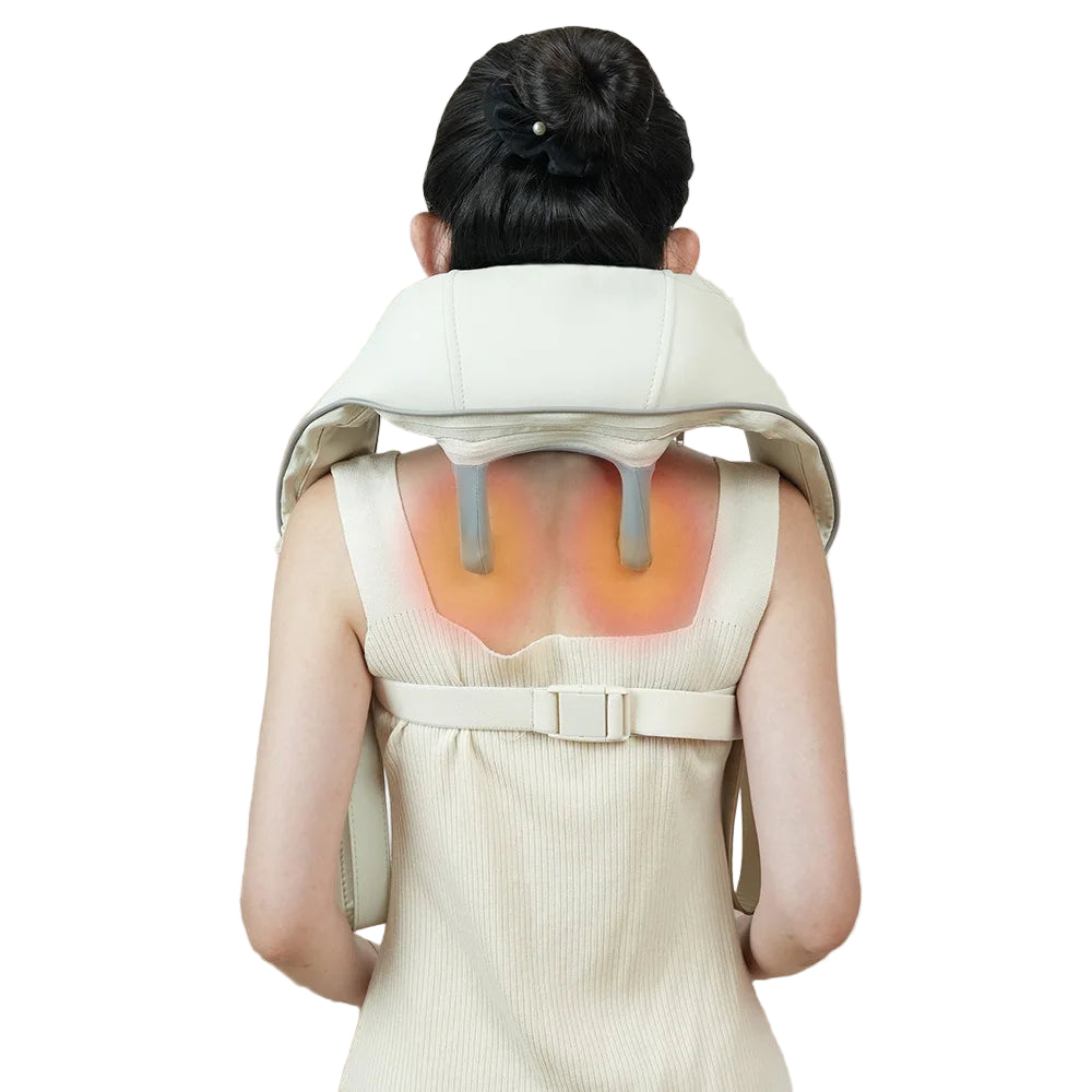 3D Heated Neck & Shoulder Massager Pillow Deep Kneading Pain & Muscle Relaxation