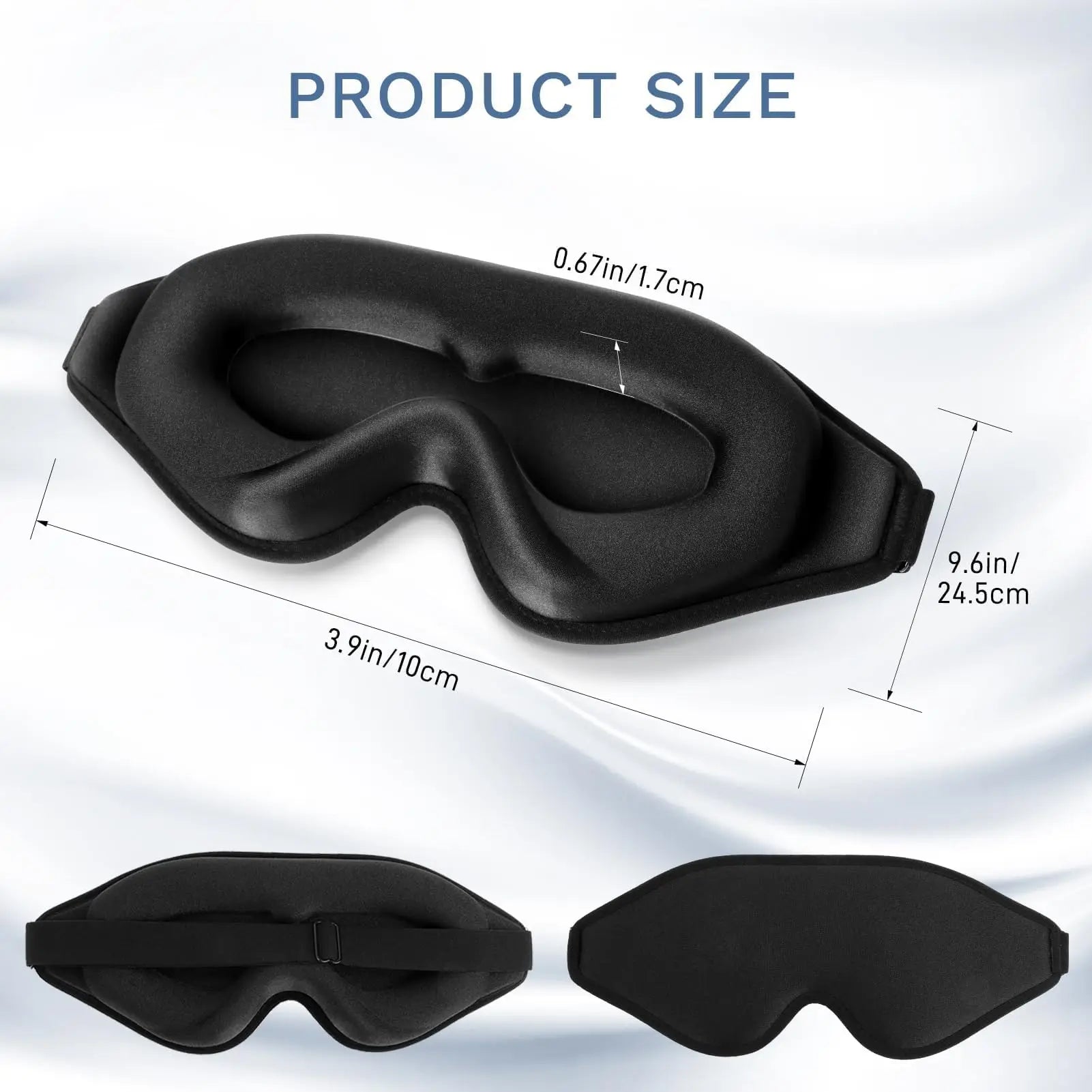 2PCS 3D Total Blackout Sleep Mask