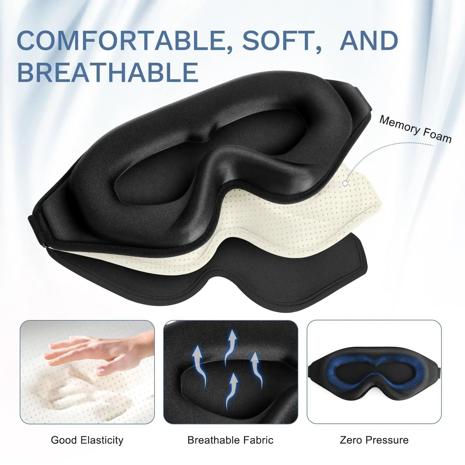 2PCS 3D Total Blackout Sleep Mask