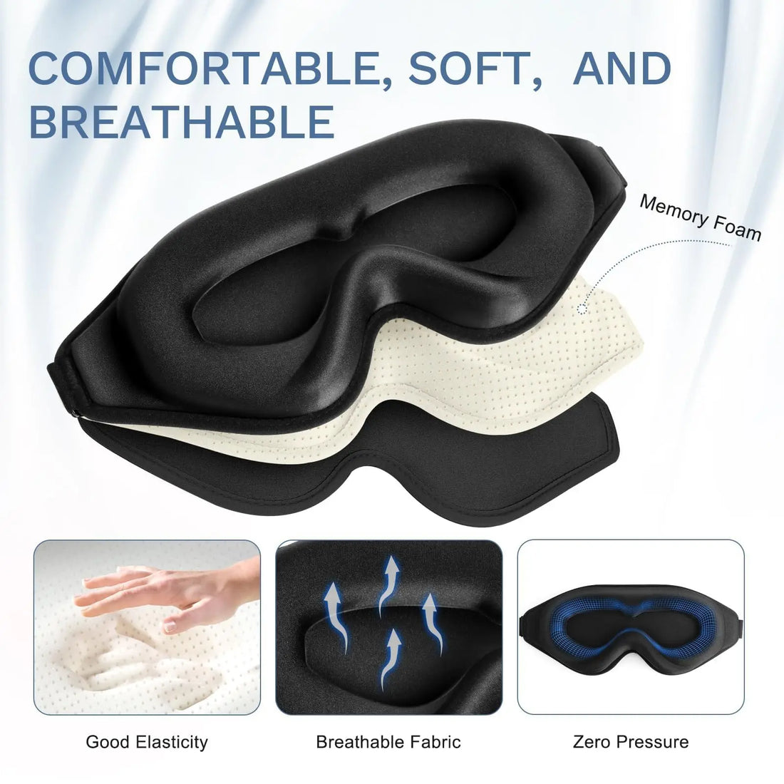 2PCS 3D Total Blackout Sleep Mask