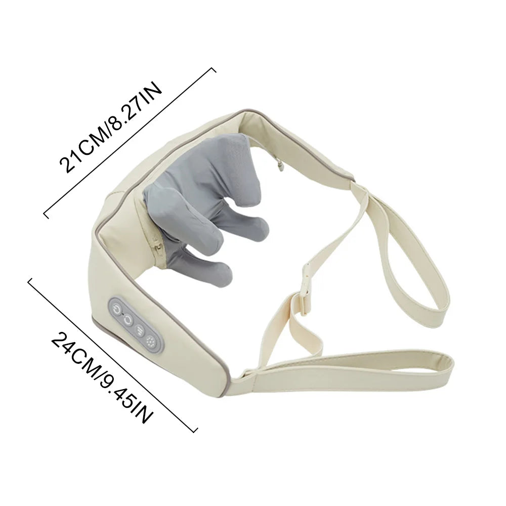 3D Heated Neck & Shoulder Massager Pillow Deep Kneading Pain & Muscle Relaxation